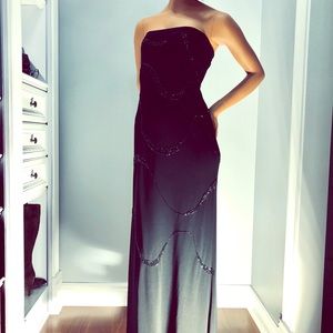Strapless black gown size 8
